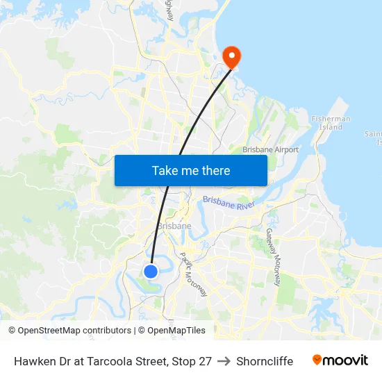 Hawken Dr at Tarcoola Street, Stop 27 to Shorncliffe map