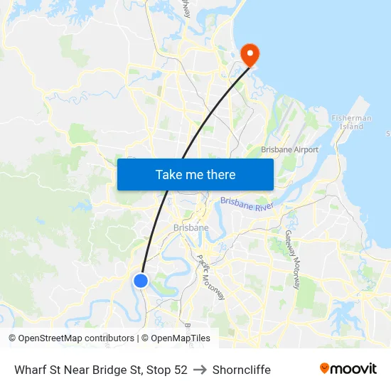Wharf St Near Bridge St, Stop 52 to Shorncliffe map