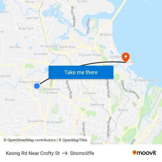Keong Rd Near Crofty St to Shorncliffe map