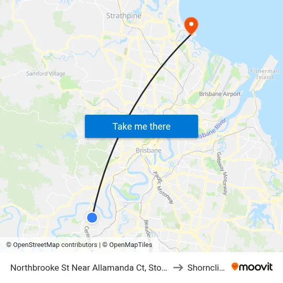 Northbrooke St Near Allamanda Ct, Stop 59 to Shorncliffe map