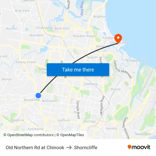 Old Northern Rd at Chinook to Shorncliffe map