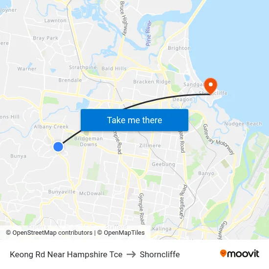 Keong Rd Near Hampshire Tce to Shorncliffe map