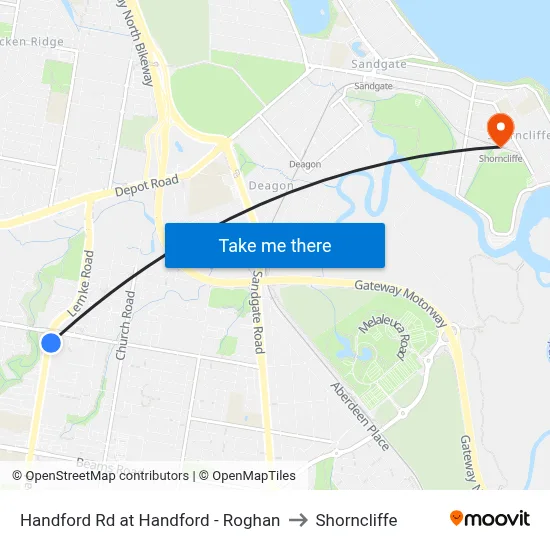 Handford Rd at Handford - Roghan to Shorncliffe map