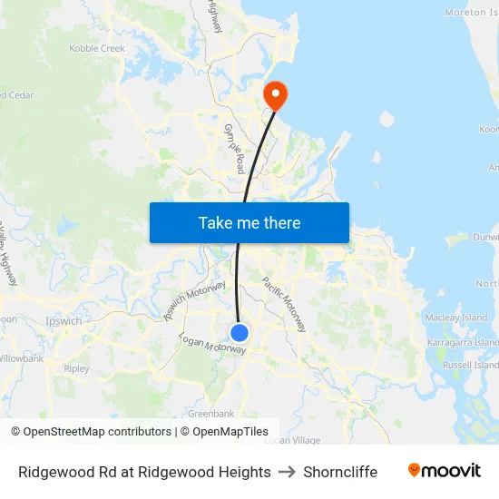 Ridgewood Rd at Ridgewood Heights to Shorncliffe map