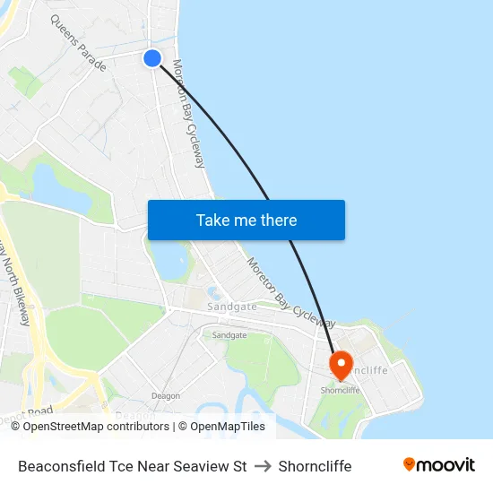 Beaconsfield Tce Near Seaview St to Shorncliffe map