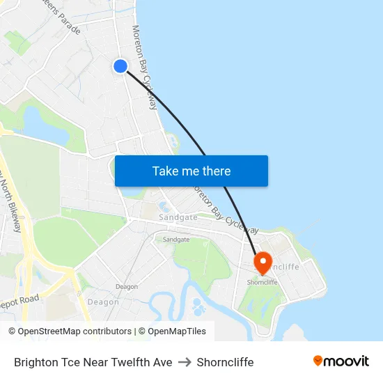 Brighton Tce Near Twelfth Ave to Shorncliffe map