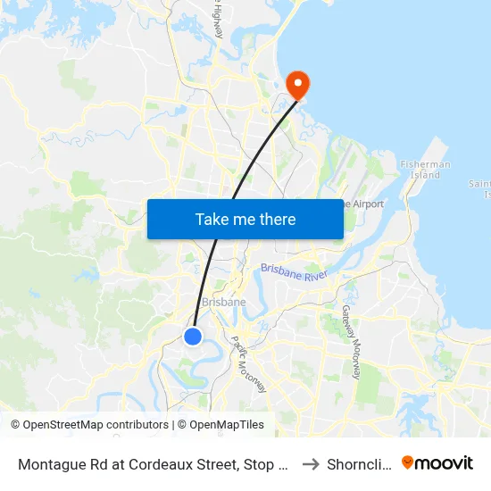 Montague Rd at Cordeaux Street, Stop 30/14 to Shorncliffe map