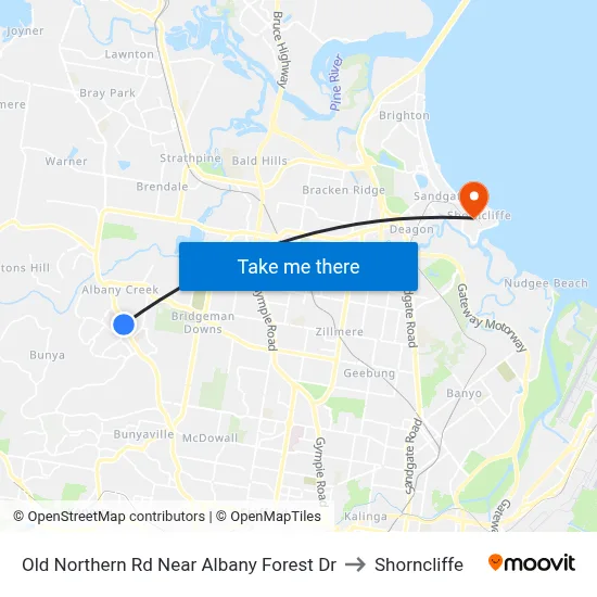 Old Northern Rd Near Albany Forest Dr to Shorncliffe map
