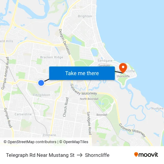 Telegraph Rd Near Mustang St to Shorncliffe map