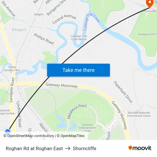 Roghan Rd at Roghan East to Shorncliffe map