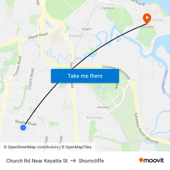 Church Rd Near Keyatta St to Shorncliffe map