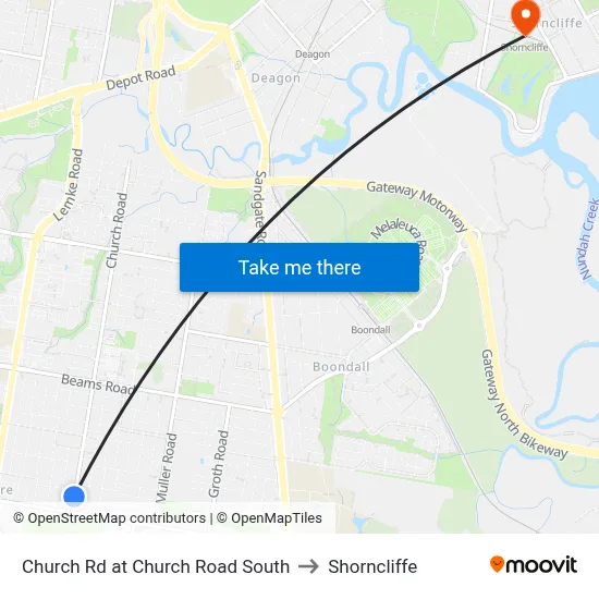 Church Rd at Church Road South to Shorncliffe map