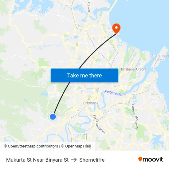 Mukurta St Near Binyara St to Shorncliffe map
