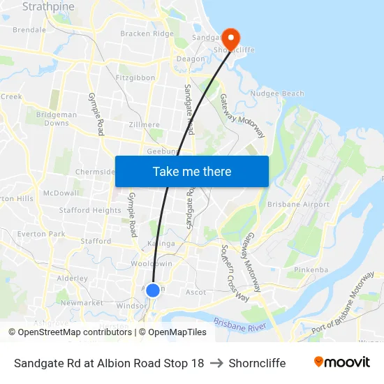 Sandgate Rd at Albion Road Stop 18 to Shorncliffe map
