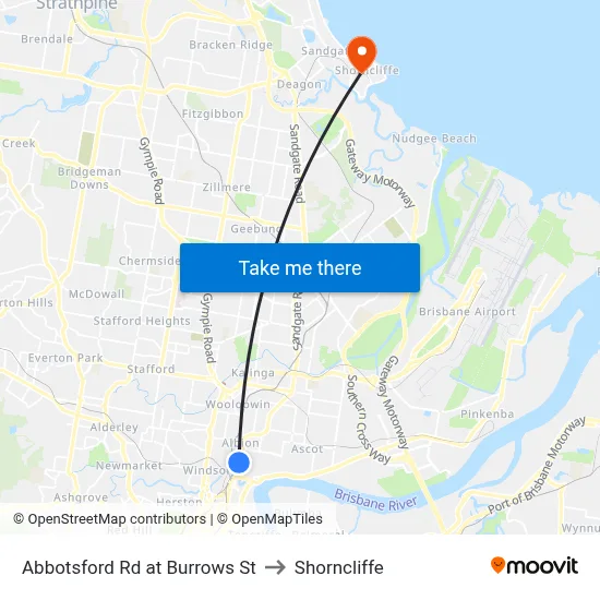 Abbotsford Rd at Burrows St to Shorncliffe map