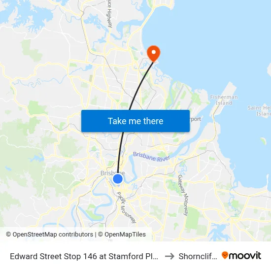 Edward Street Stop 146 at Stamford Plaza to Shorncliffe map