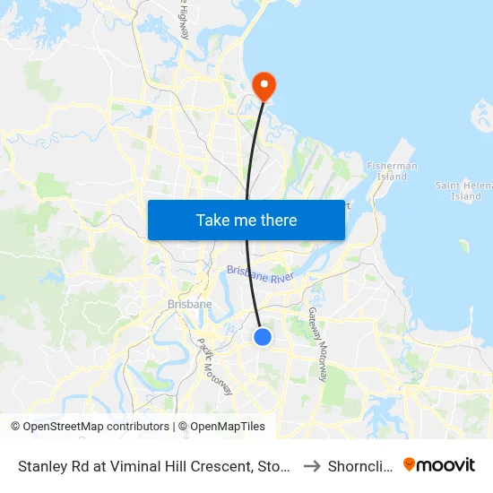 Stanley Rd at Viminal Hill Crescent, Stop 35a to Shorncliffe map