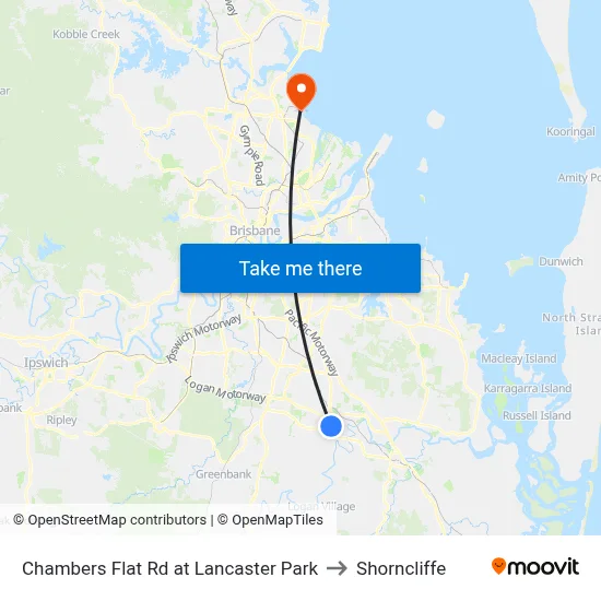 Chambers Flat Rd at Lancaster Park to Shorncliffe map