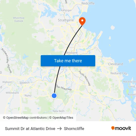 Summit Dr at Atlantic Drive to Shorncliffe map