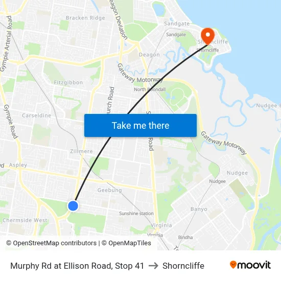 Murphy Rd at Ellison Road, Stop 41 to Shorncliffe map