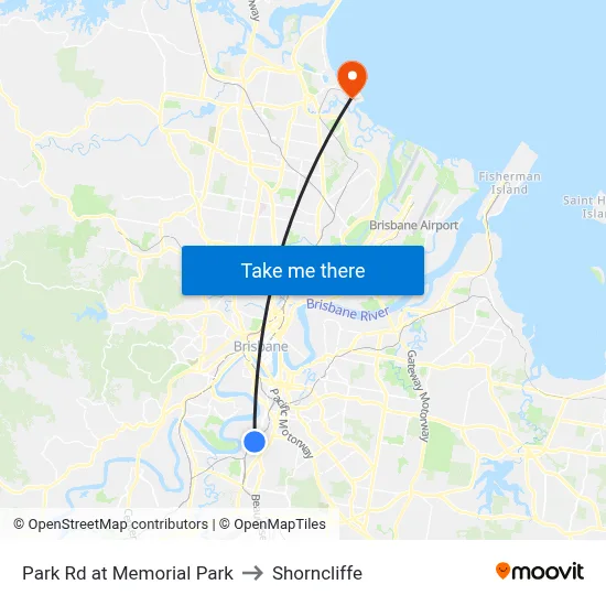 Park Rd at Memorial Park to Shorncliffe map