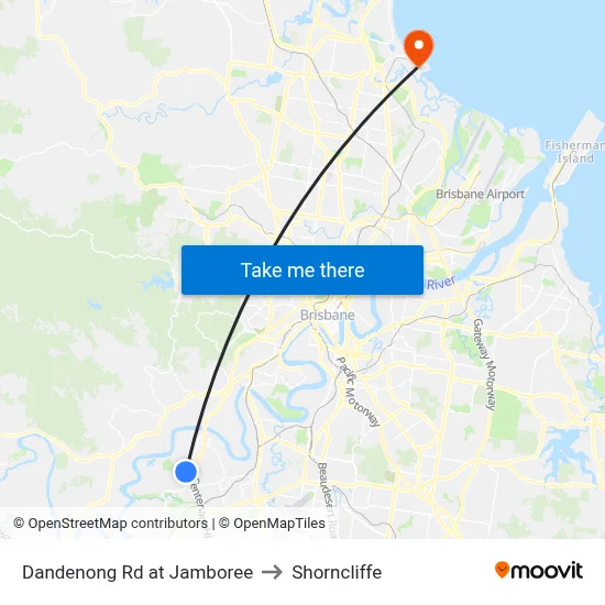 Dandenong Rd at Jamboree to Shorncliffe map