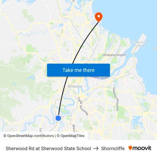 Sherwood Rd at Sherwood State School to Shorncliffe map