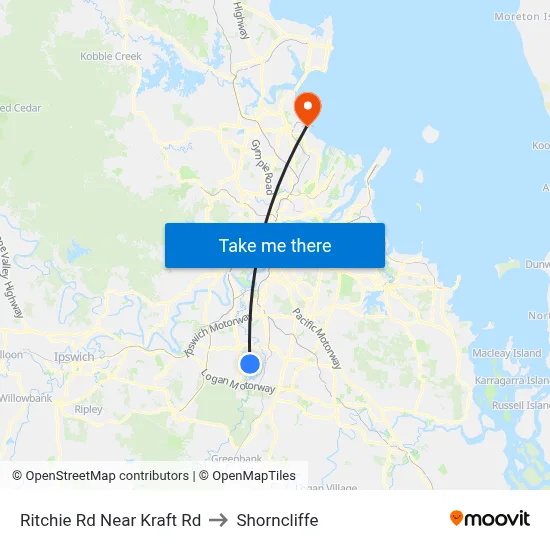 Ritchie Rd Near Kraft Rd to Shorncliffe map