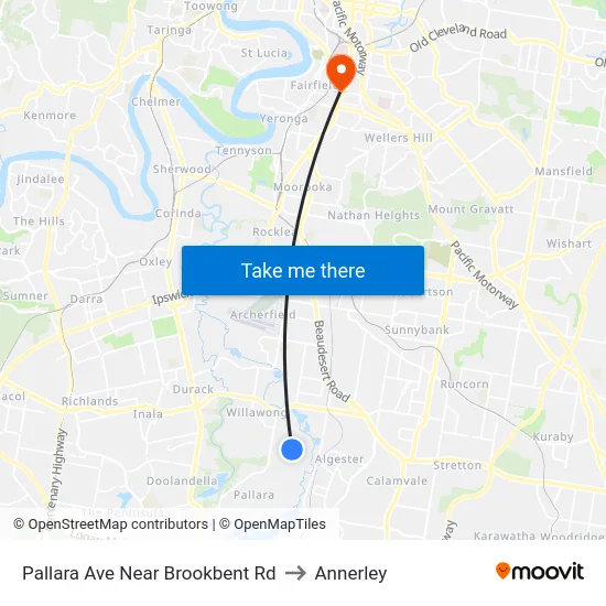 Pallara Ave Near Brookbent Rd to Annerley map