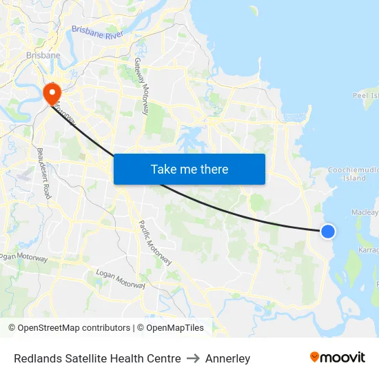 Redlands Satellite Health Centre to Annerley map