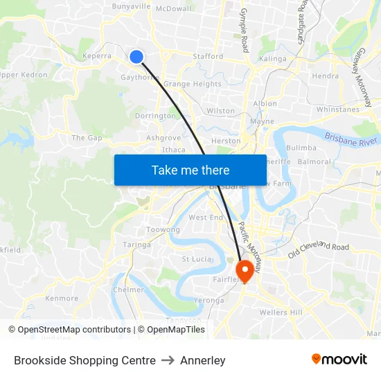 Brookside Shopping Centre to Annerley map