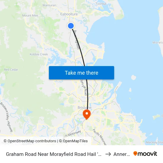 Graham Road Near Morayfield Road Hail 'N' Ride to Annerley map