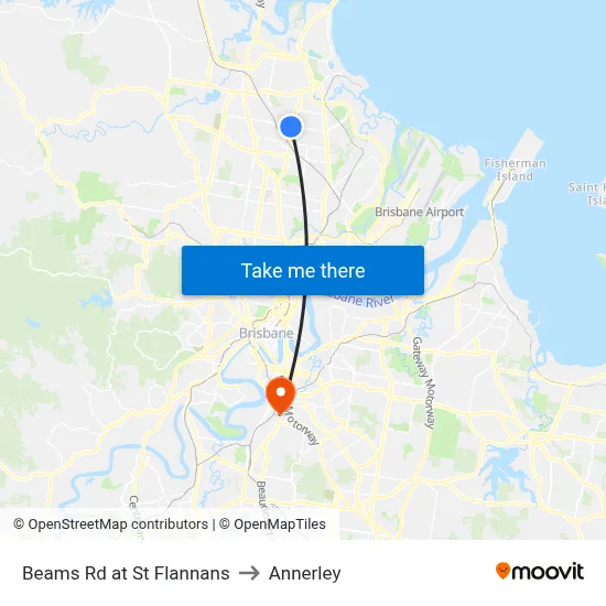 Beams Rd at St Flannans to Annerley map