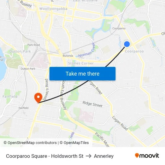 Coorparoo Square - Holdsworth St to Annerley map