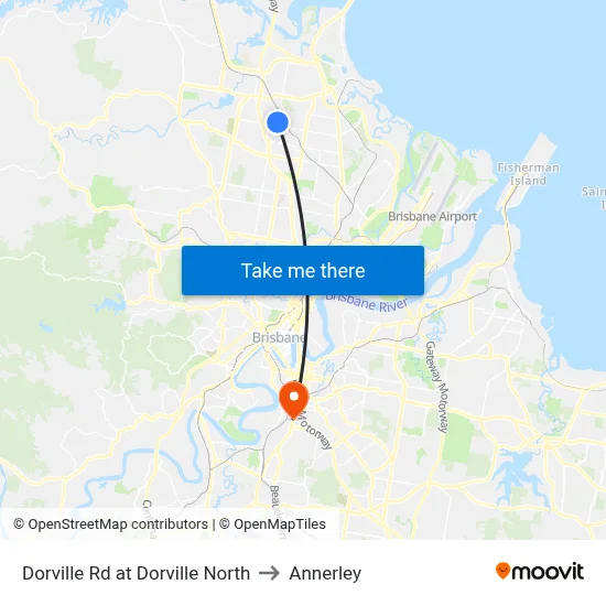 Dorville Rd at Dorville North to Annerley map