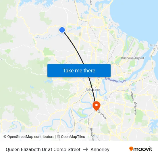 Queen Elizabeth Dr at Corso Street to Annerley map