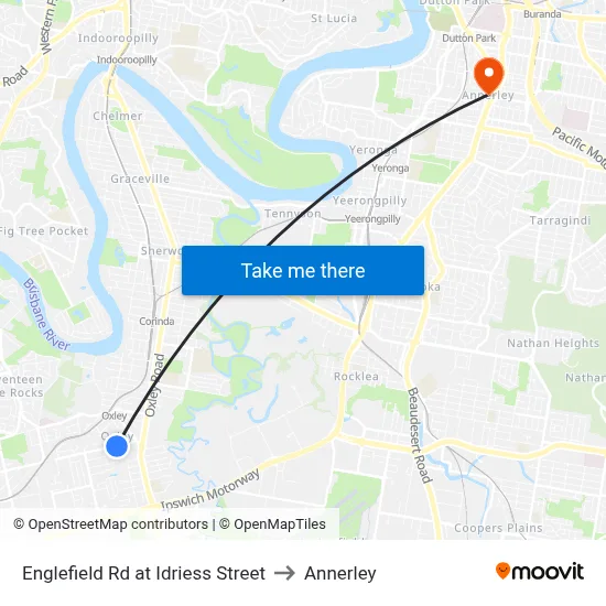 Englefield Rd at Idriess Street to Annerley map