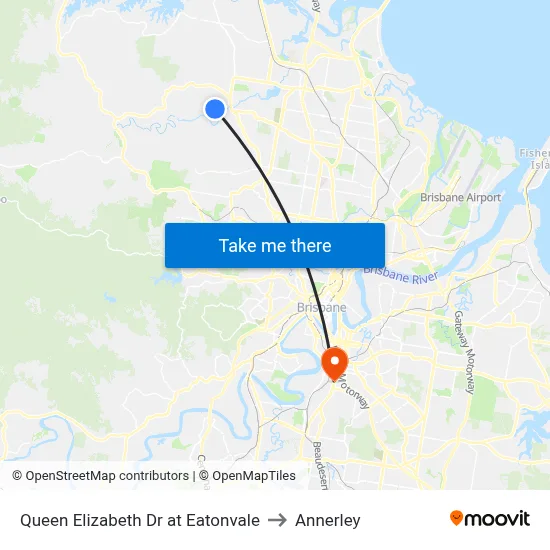 Queen Elizabeth Dr at Eatonvale to Annerley map