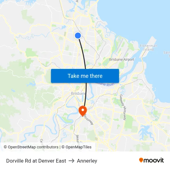 Dorville Rd at Denver East to Annerley map