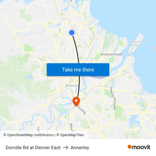 Dorville Rd at Denver East to Annerley map