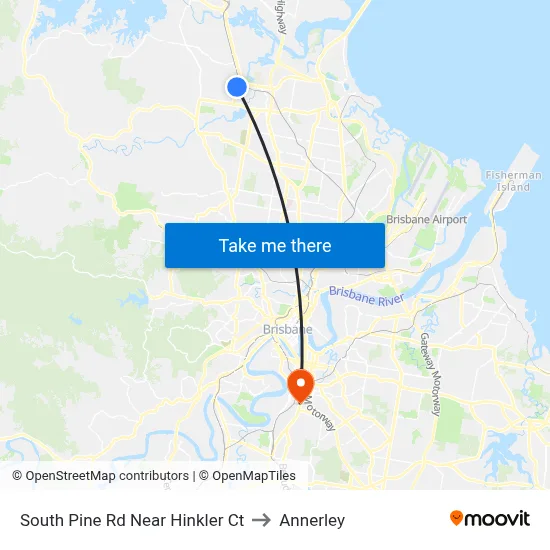 South Pine Rd Near Hinkler Ct to Annerley map