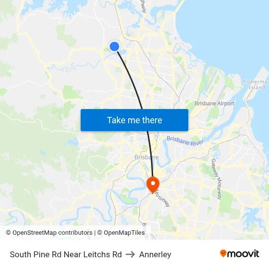 South Pine Rd Near Leitchs Rd to Annerley map