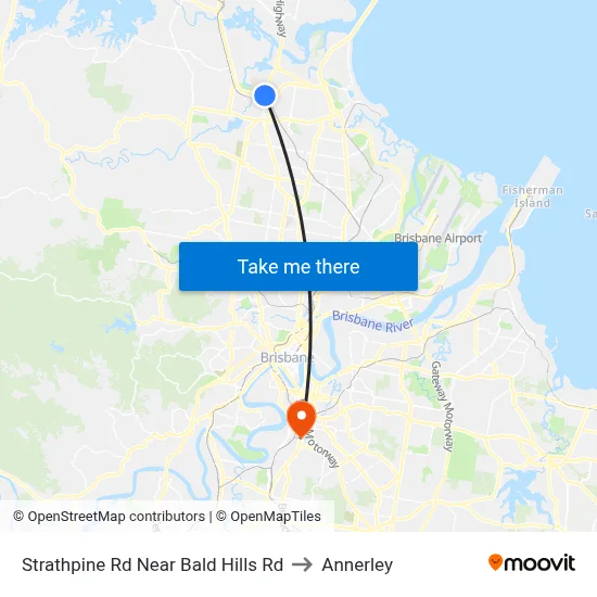 Strathpine Rd Near Bald Hills Rd to Annerley map