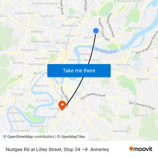 Nudgee Rd at Lilley Street, Stop 34 to Annerley map