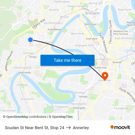Soudan St Near Bent St, Stop 24 to Annerley map