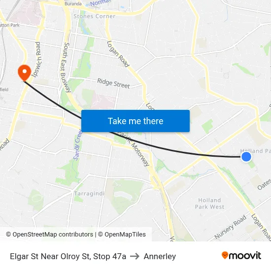 Elgar St Near Olroy St, Stop 47a to Annerley map