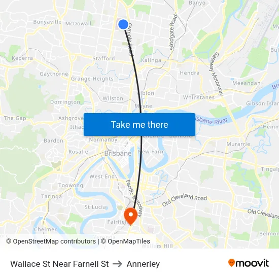Wallace St Near Farnell St to Annerley map