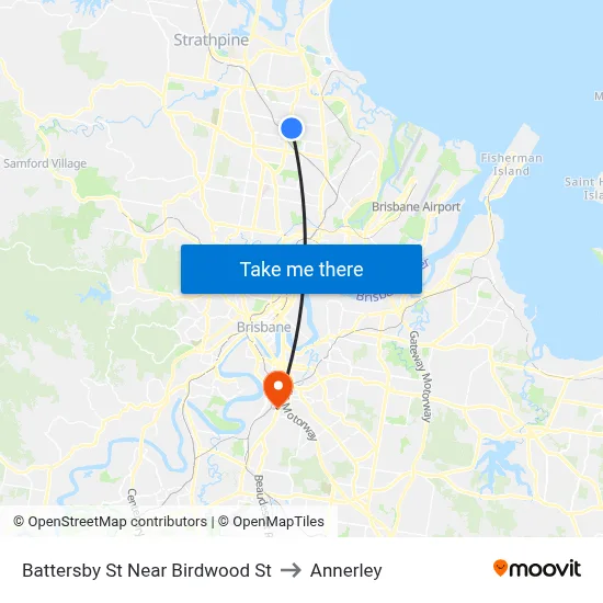 Battersby St Near Birdwood St to Annerley map