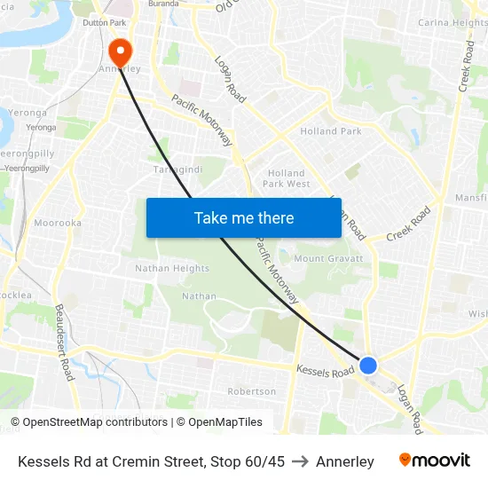 Kessels Rd at Cremin Street, Stop 60/45 to Annerley map