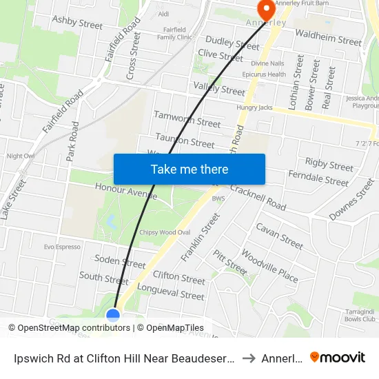 Ipswich Rd at Clifton Hill Near Beaudesert Rd to Annerley map